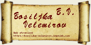 Bosiljka Velemirov vizit kartica